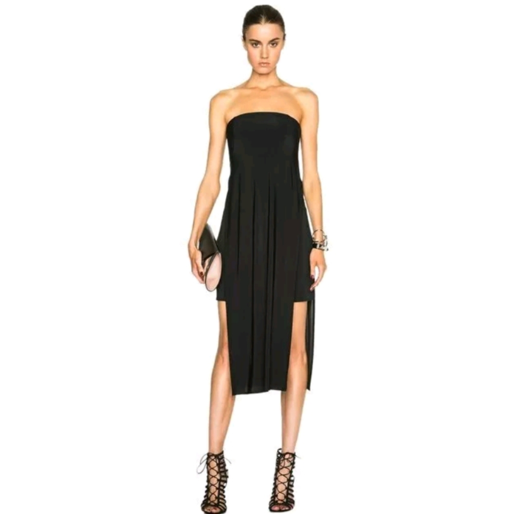 Helmut Lang Black Strapless Dress